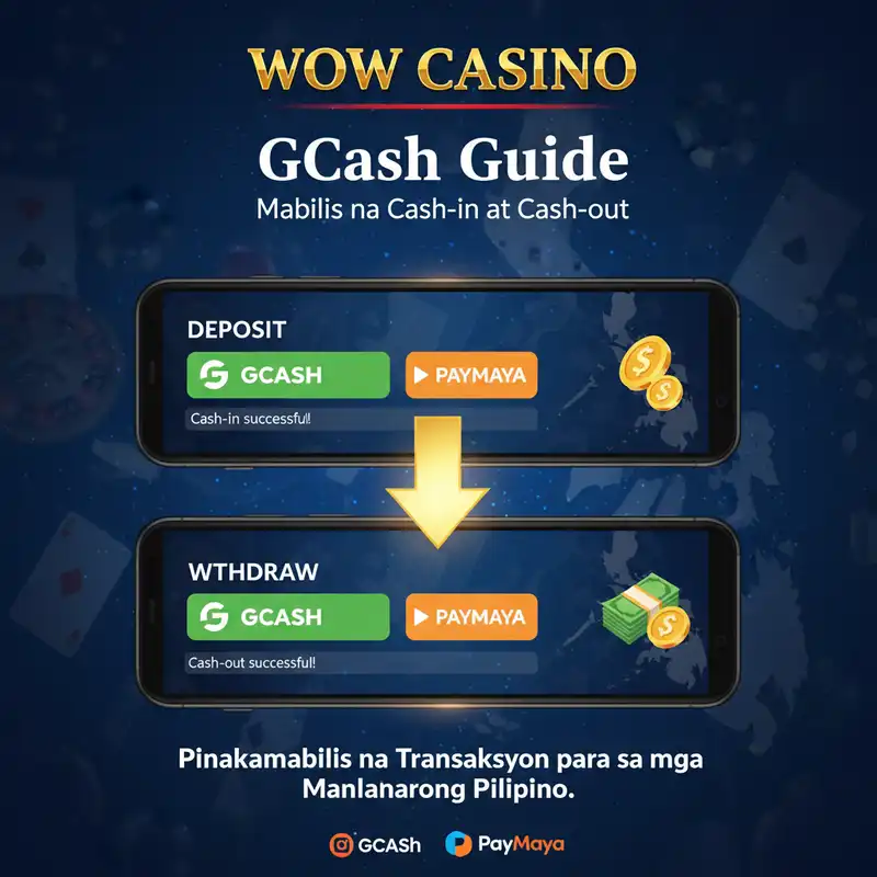 Wow Casino GCash at PayMaya Guide Banner
